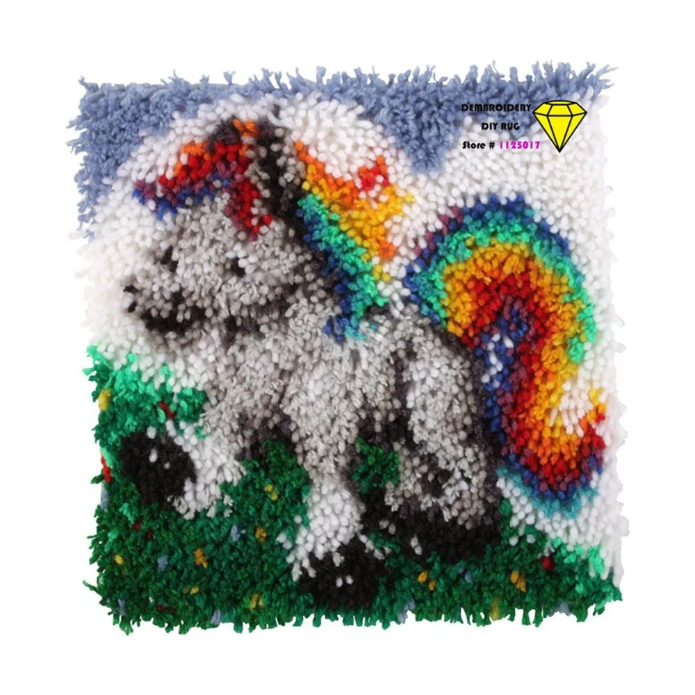 

handmade carpet horse carpets and rugs Needlework kitchen rugs mats Rug patchwork carpet Embroidery floor carpet 50*50cm