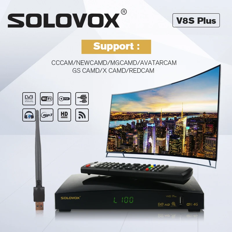 SOLOVOX V8S PLUS Satellite font b TV b font font b Receiver b font 2USB Support