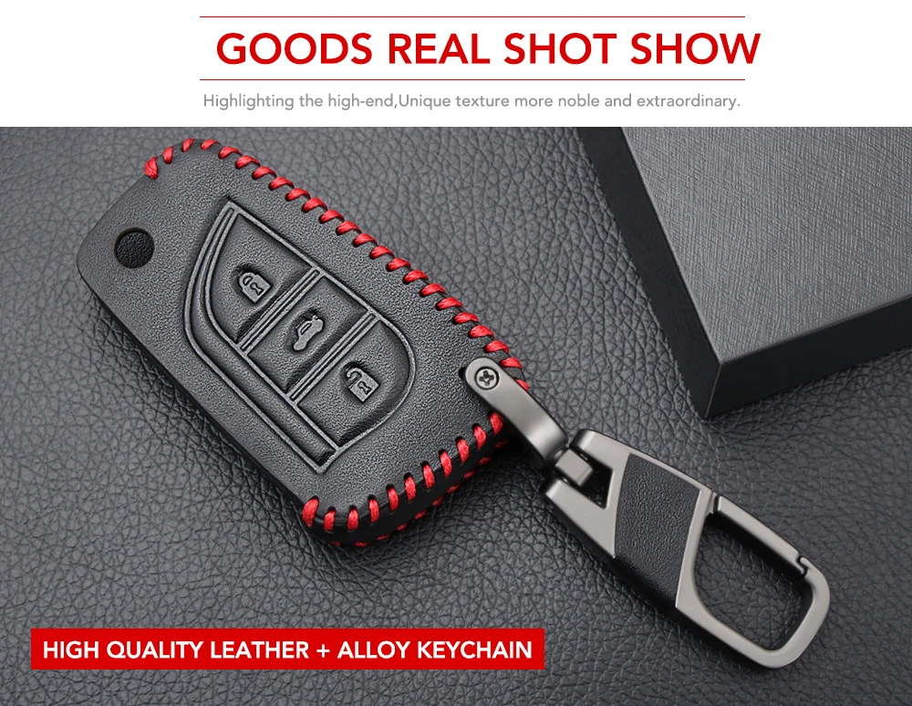 Автомобильный брелок для ключей из натуральной кожи защитный чехол для Toyota Corolla Camry Корона Левин Reiz EZ RAV4 Highlander
