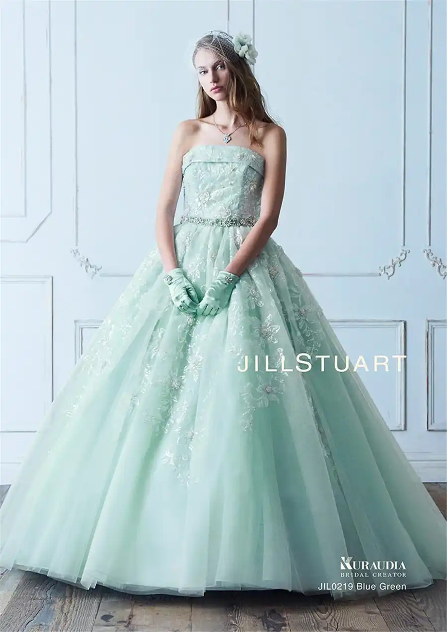 Vestido De Novia Verde Menta Sin Tirantes De Lentejuelas De Encaje Con Cristales Vestido De Novia Con Lazo Desmontable En La Espalda De Color Nuevo Aqui Vestido De Boda Verde De La Boda Vestidobola