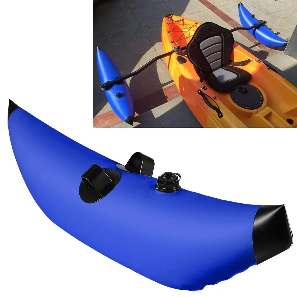 Kayak Boat Fishing Standing Inflatable Outrigger Stabilizer 90x28cm Blue/White for Kayaking Flatable Boat Yacht Accessory