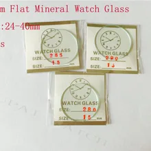 10 шт 1,5 мм толщиной 24-40 мм плоские часы минеральный кристалл стекло для часовщиков