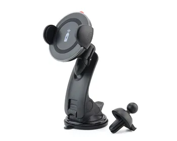 

QI 2in1 Qi Wireless Car Charger for iPhone X XS XR Samsung S9 Quick Wireless Charging Charger Car Mount Suction Pad Phone Holder