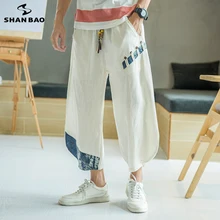 Бренд SHANBAO, Японский китайский стиль, модные свободные повседневные штаны, Летние Новые Качественные укороченные штаны из хлопка
