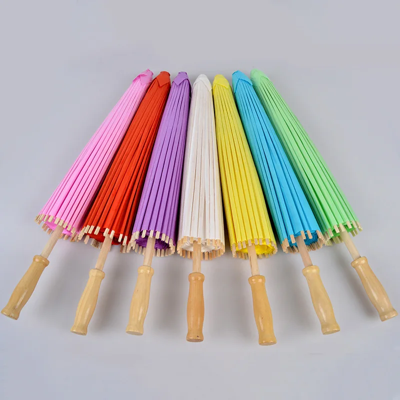 

New 80cm Classical Oiled Paper Umbrella Handmade DIY Painting Material Decorated Wedding Party Photography Prop Paper Umbrella