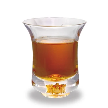 

Set of 2pcs new fashion lead free crystal glass for vodka handmade blown goldleaf Chinese Wine shot glass or for tea 80ml/2.7oz