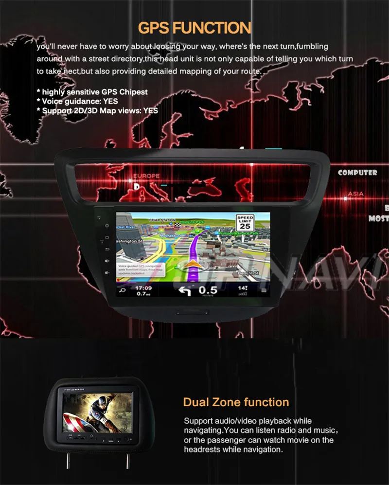 car navigation touch screen panel For Chevrolet Lova RV 2015