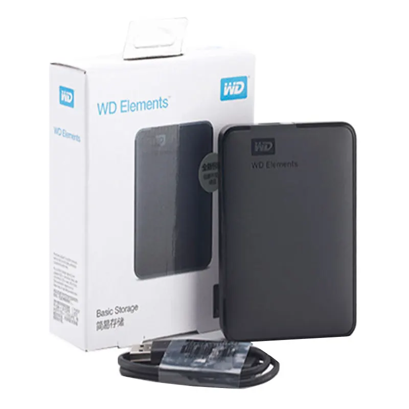 Western Digital WD Elements внешний портативный жесткий диск 1 ТБ 2 ТБ внешний HDD 2,5 дюймов USB 3,0 жесткий диск для ПК ноутбука