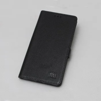 

100% Case for Xiaomi Mi CC9 Pro Phone Cases Classic Genuine Cowhide Leather Flip Cover Case for Xiaomi Micc9 pro Bag Coque-Black