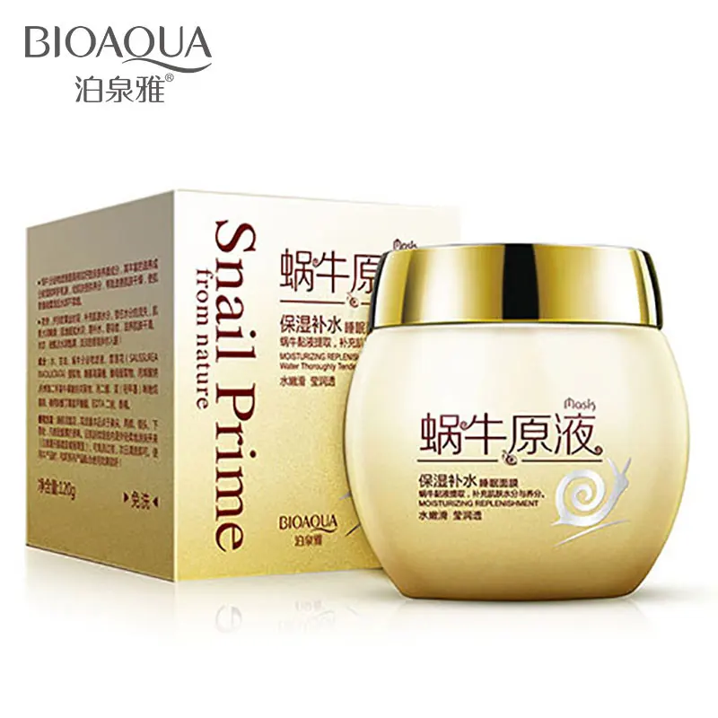 

BIOAQUA Snail Essence Hydrating Sleep Mask Anti Wrinkle Oil Control Facial Mask Acne Treatment Shrink Pore Face Whitening Care