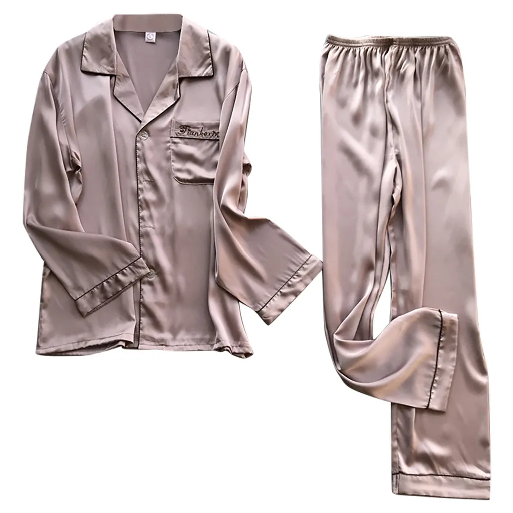 Women Simulation Silk Pajamas Lingerie Plus Size Long Sleeve Long Sleep Pants Set 4.5 Women Simulation Silk Pajamas Lingerie Plus Size Long Sleeve Long Sleep Pants Set 4.5