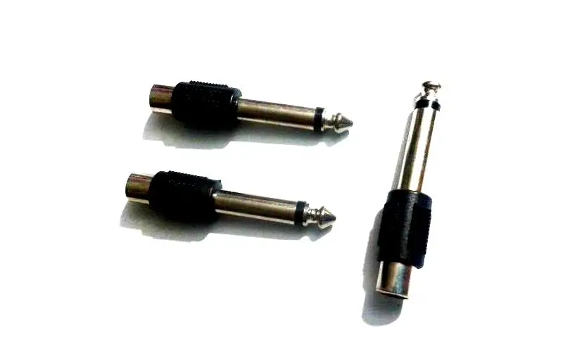 10 шт 6 3 мм (1/4 дюйма) моно штекер к разъему RCA|plug connector|plug monoplug 4 mm |