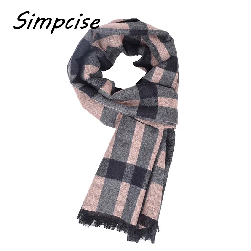 Latest style Design Fashion Men Double sided scarf Brand Winter Long Wool scarves Shawl A3A18912 mens snood scarf
