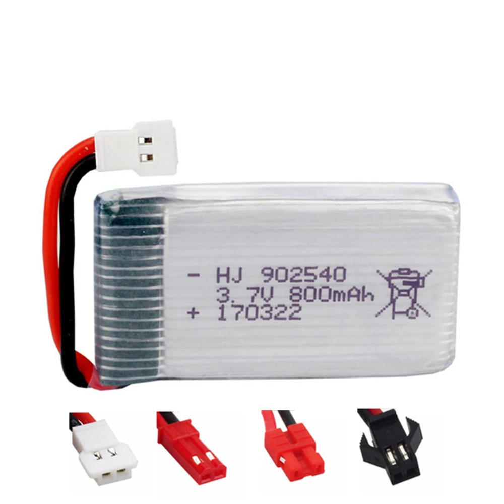 

3.7V 800mAh 902540 Lipo Battery 30C for SYMA X5C X5SC X5SW X5HW X5UW CX-30 TianKe M68 RC Quadcopter 3.7V Battery