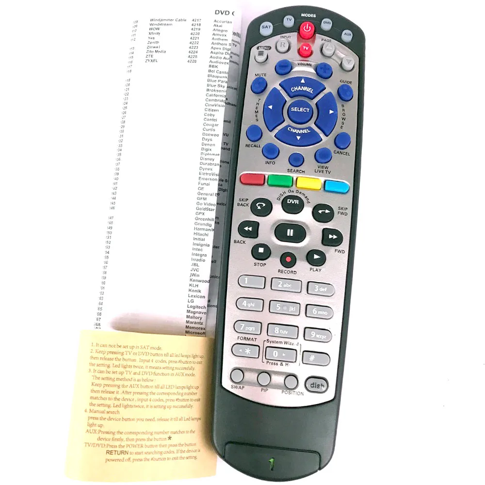 New Replaced For DISH 20.1 For Dish-Network IR Satellite Receiver Remote Control