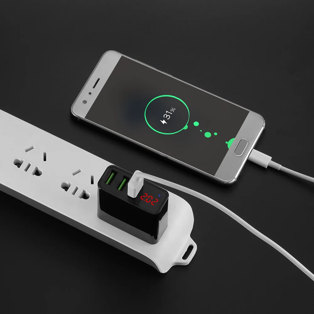 REVIEW Powstro Universal 5V 3A 3 USB smartphone Charger Current Voltage