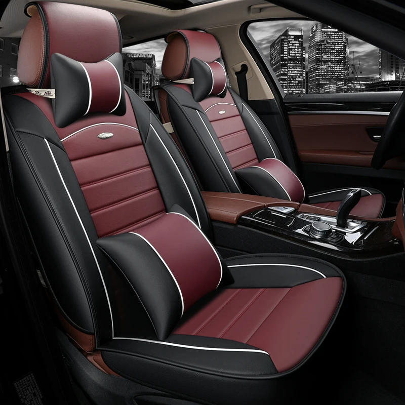 

WLMWL Universal Leather Car seat cover for Citroen all models C4-Aircross C4-PICASSO C6 C5 C4 C2 C-Elysee C-Triomphe