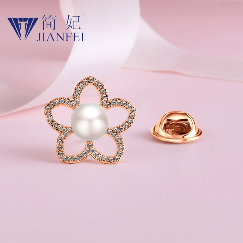 

Flower Pearl Shape Pattern Stylish Women Brooches 7