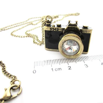 

6pcs/lot vintage metal high quality 3-d design epoxy enamel camera necklace