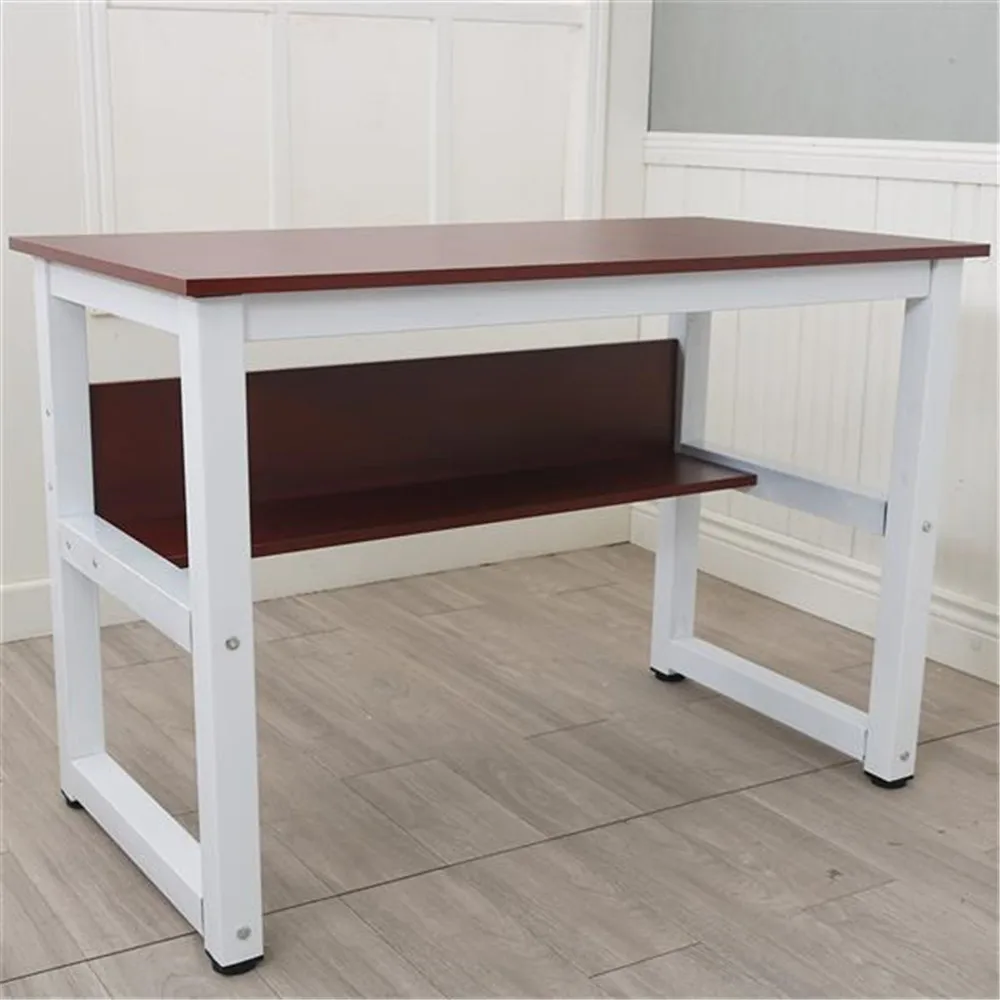 

110cm Wooden Computer Desk with Bookshelf Black 2 Colors office desk for computer