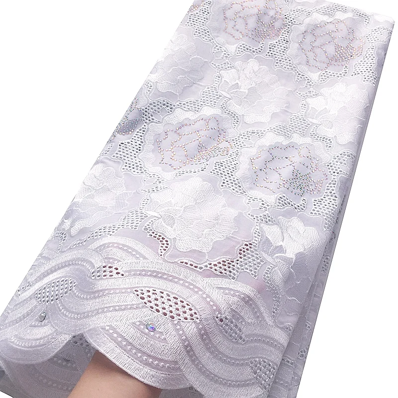 White lace fabric