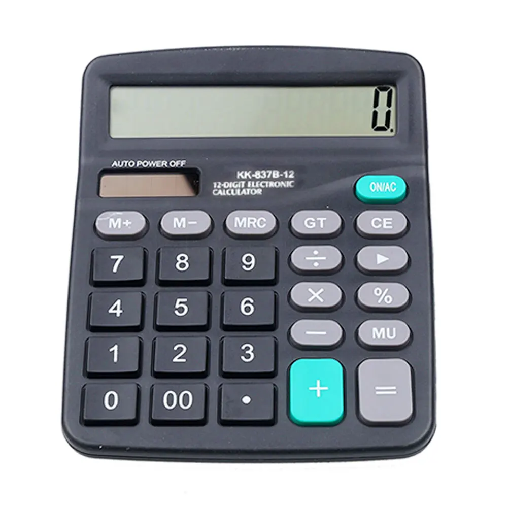 

12 Digit Display Desktop Calculator,Calculate Commercial Tool Battery Powered 12 Digit Electronic Calculatory