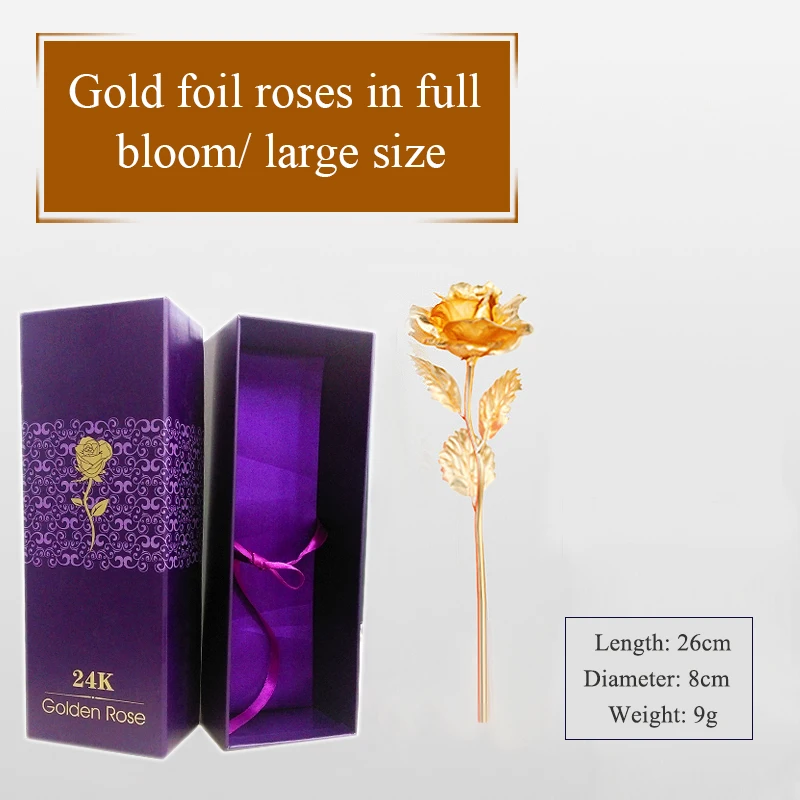 Gold foil rose