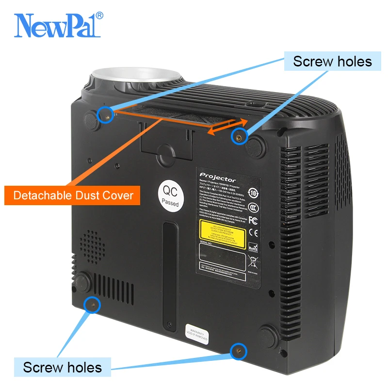 Newpal 3500Lumens LED Projector GP100 UP Full HD WiFi Android 4K Projector 3D Wireless Video Proyectors with free 3D Glasses