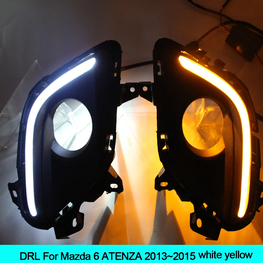 Car LED DRL Waterproof ABS Super bright 12V LED Daytime Running Light for Mazda 6 Atenza 2013 2014 2015 light guide Car LED DRL Waterproof ABS Super bright 12V LED Daytime Running Light for Mazda 6 Atenza 2013 2014 2015 light guide