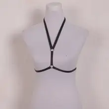 Бюстгальтер с ремнями в готическом стиле для танцев на шесте, Сексуальная эластичность, можно регулировать жгут Харадзюку, бюстгальтер ручной работы