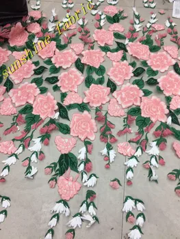 

Fashion Design Nigerian Lace Fabric with Sequins French Tulle Lace Fabric for party dress