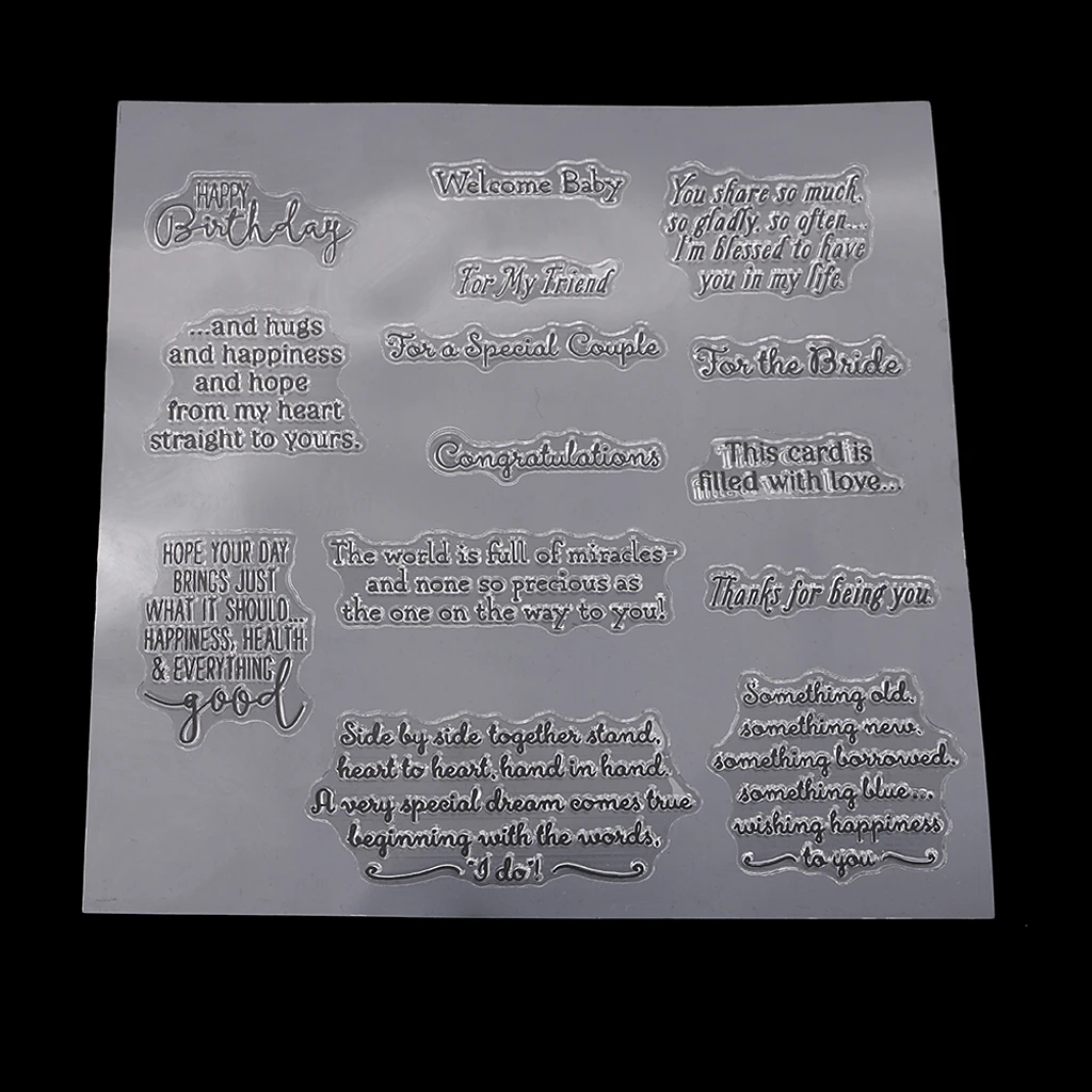 Many Style Butterfly Flower Best Wishes Clear Rubber Stamps for Card Making Decoration Scrapbooking Photo Album Diary