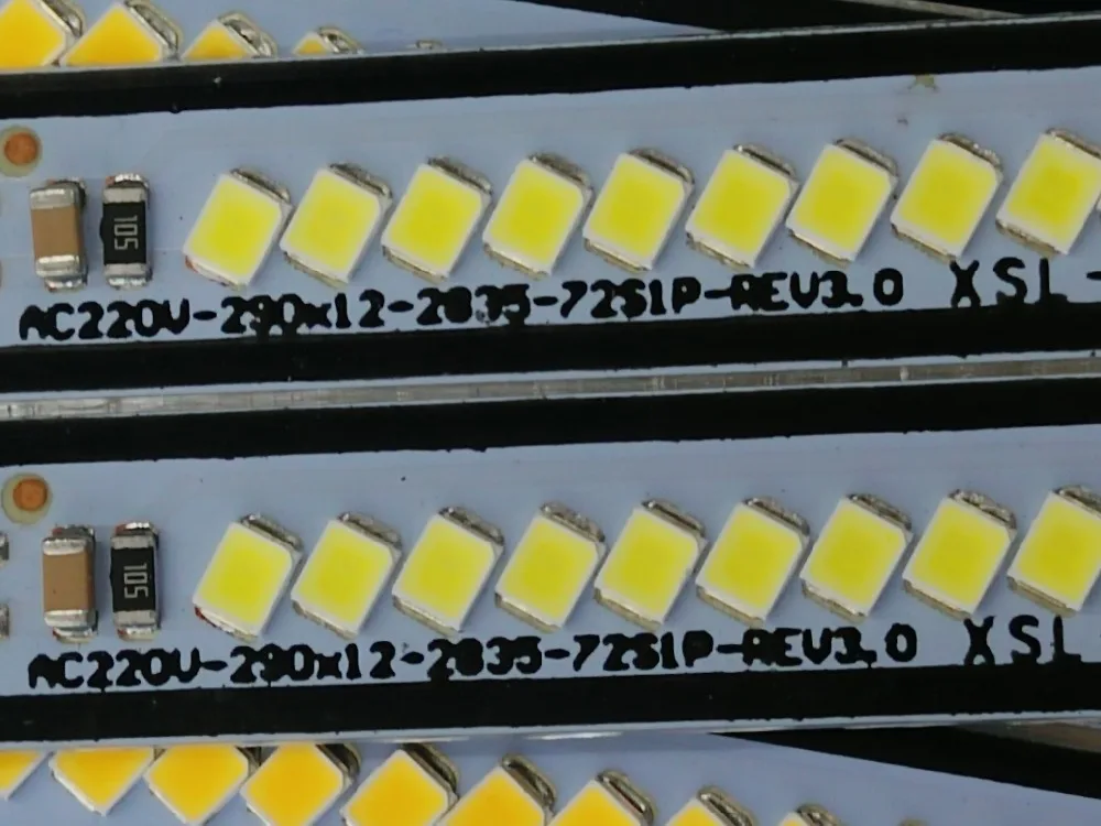 10 шт./лот 220Vac 2835SMD 30 см 7 Вт Теплый Холодный белый затемняемый яркий светодиодный