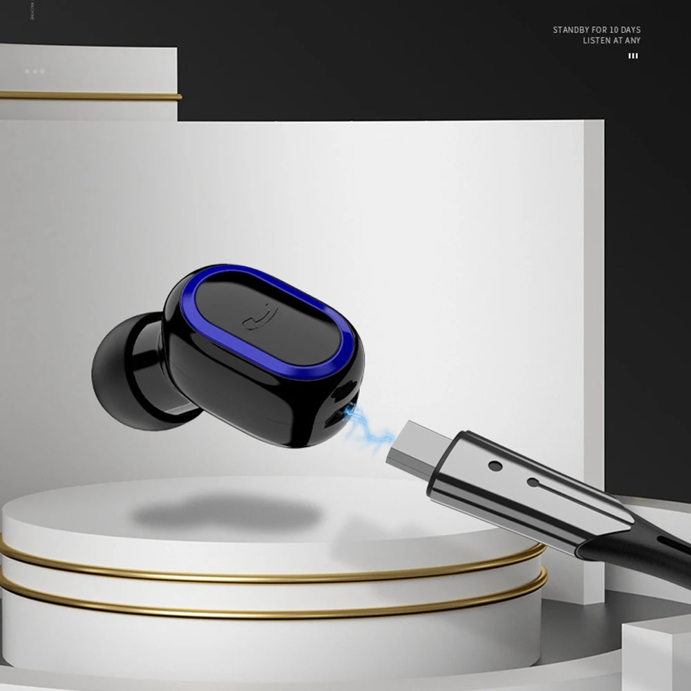 Мини гарнитура Bluetooth OTAO 5 0 Спортивные Беспроводные наушники вкладыши в деловом