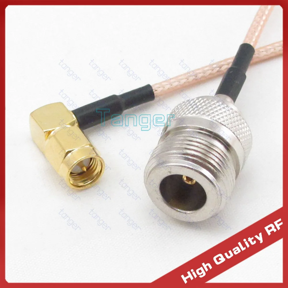 

8'' LOW Loss cable RG316 RG-316 Coaxial Pigtail Jumper RF cable 8inch 20cm with SMA male plug 90 degree to N female connector