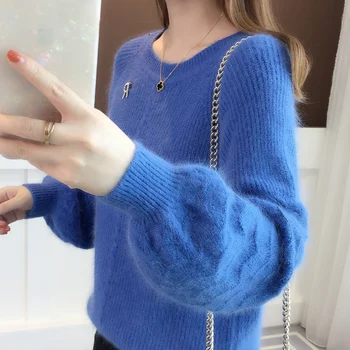 

Autumn winter wear 2020 new Korean version loose, lazy, wind net, red sweater, female head, short bottoming sweater coat.