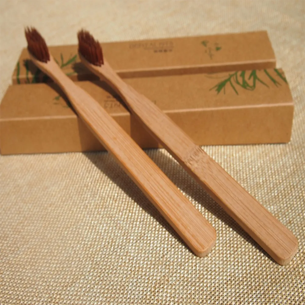 DR. Идеальная 2 шт./лот бамбуковая щетка Экологичная зубная щетка для ухода за полостью рта для взрослых супер BPA бесплатно нейлоновая щетина