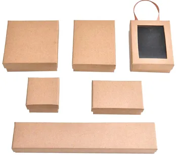 

Kraft Paper Box with Transparent Window Handle Jewelry Packing Necklace Box 7*9*3cm Wholesale 100pcs/lot Free shipping
