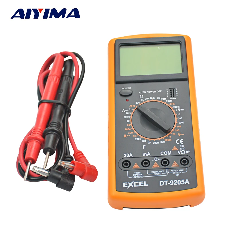 

AIYIMA DT9205A Digital Multimeter/Volt/Amp/Diode/Ohm/Frequency/Capacitance Tester/Transistor