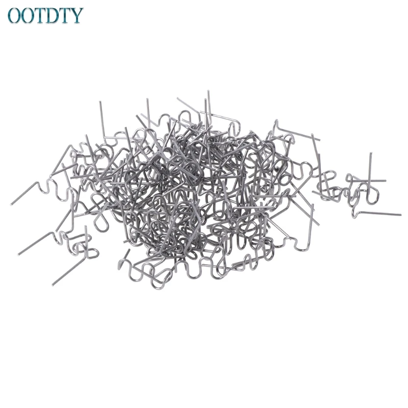 

Newest 100 Pcs/Set Precut 0.8mm Wave Flat Hot Staples For Plastic Stapler Repair Welder Apr-10