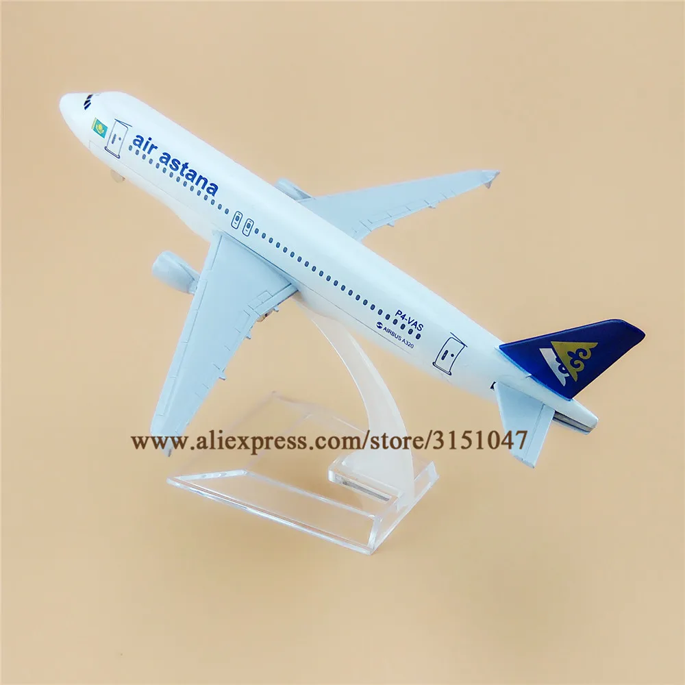 Авиакомпания Астана A320 Airbus 320 Воздушный самолет модель сплава металла самолета