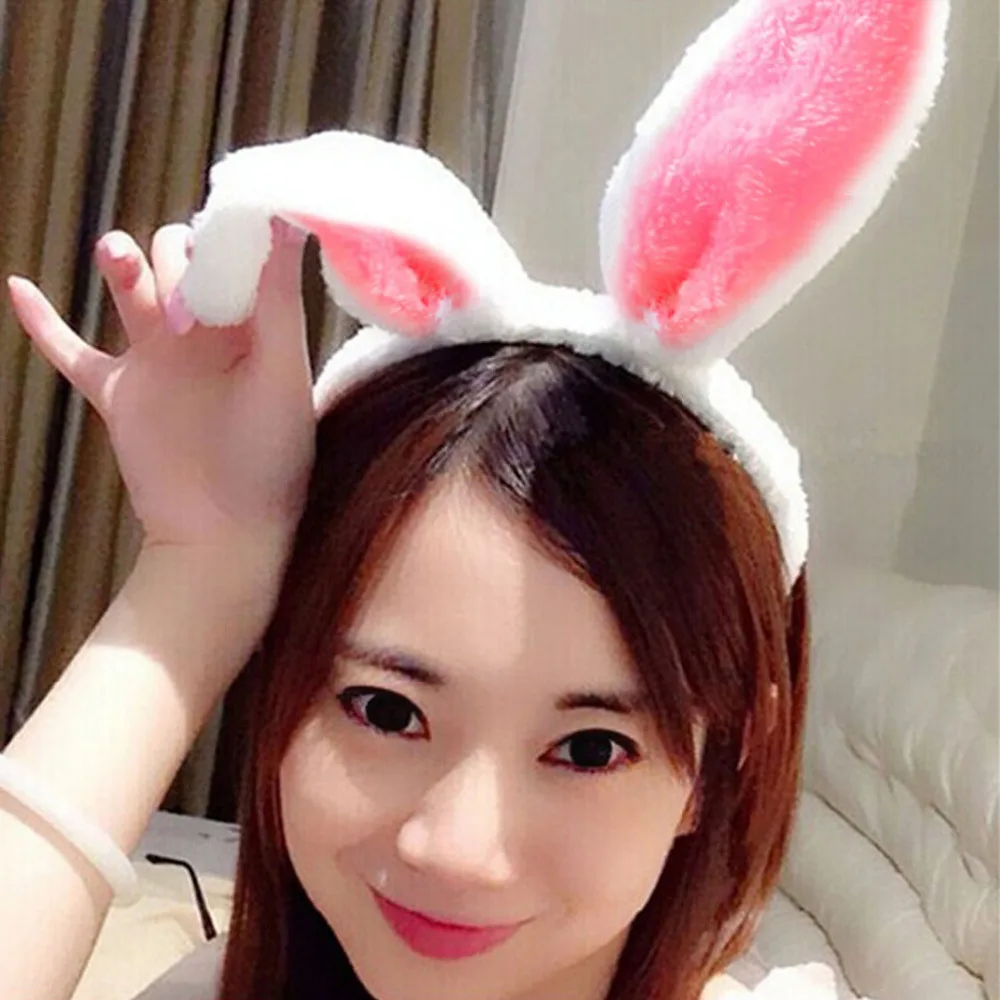 

6 PCS Plush Bunny Rabbit Ears Hair Bands Headband for Easter Wedding Party Cosplay Costume