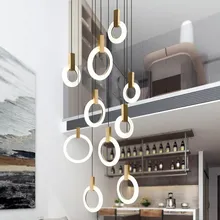 Modern Circle Acrylic Led Pendant Lamp Villa Stair Hotel Dining Room Hanging Lighting Fixture Lustre Wood Pendant Drop Light Led Modern Circle Acrylic Led Pendant Lamp Villa Stair Hotel Dining Room Hanging Lighting Fixture Lustre Wood Pendant Drop Light Led