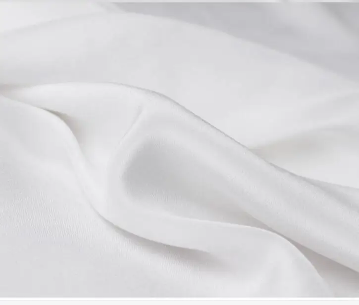 White cloth 82 wide high density silk crepe fabric 16 pure silk crepe de Chine silk fabric silk
