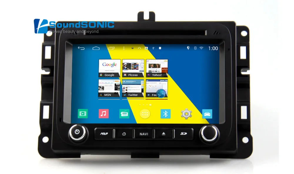 Top Android 4.4.4 For Dodge RAM 1500 2500 3500 2013 2014 2015 Car Radio Stereo DVD GPS Navigator Autoradio Audio Video Player 2
