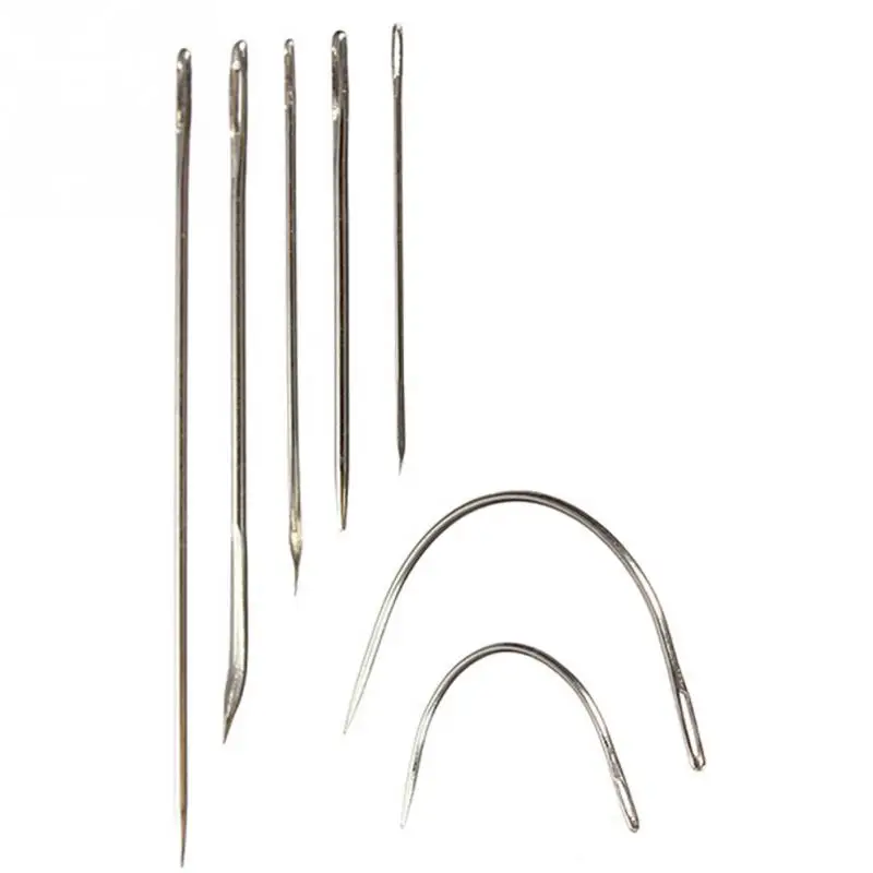 

7pcs/pack Hand Repair Sewing Needles Patching Tool 7 Hand Repair Upholstery Sewing Needles Carpet Leather Curved Canvas~
