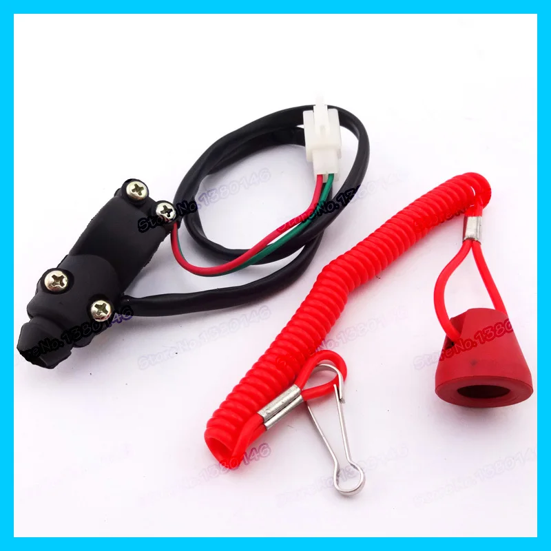 

Engine Motor Scooter ATV Kill Stop safety Switch Push Button Tether Lanyard For 2 stroke Pocket Mini Dirt Bike ATV Quad TRX