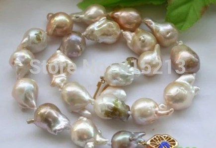 

ddh001445 Lovely 17" 18mm pink lavender baroque KESHI REBORN PEARL NECKLACE 28% Discount