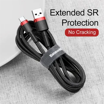 Baseus USB Type C Cable for Samsung S10 S9 Quick Charge 3.0 Cable USB C Fast Charging for Huawei P30 Xiaomi USB-C Charger Wire 6