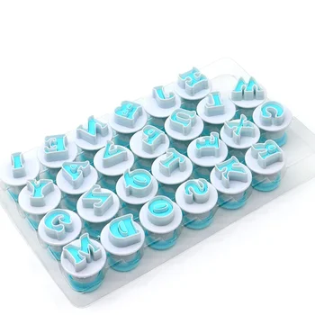 10/26pcs Upper & Lowercase Alphabet Cookie Cutter Plastic Capital Letters Fondant Cutter Baking Cupcake Mold Cake Decorating